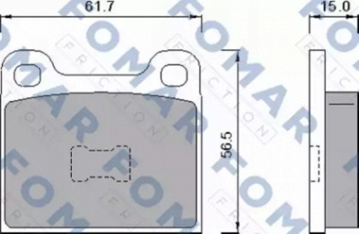 FOMAR FRICTION fo460888 -  Комплект тормозных колодок, дисковый тормоз